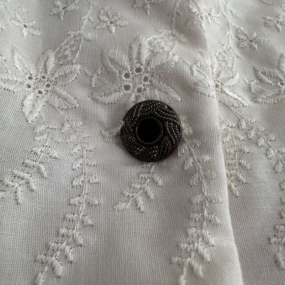 Vintage Women’s Roper Rustic Western Button Down Top 9/10 Floral Eyelet - Picture 3 of 10